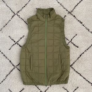 Free People Movement Piper Packable Quilted Puffer Vest Jacket Sz L Green